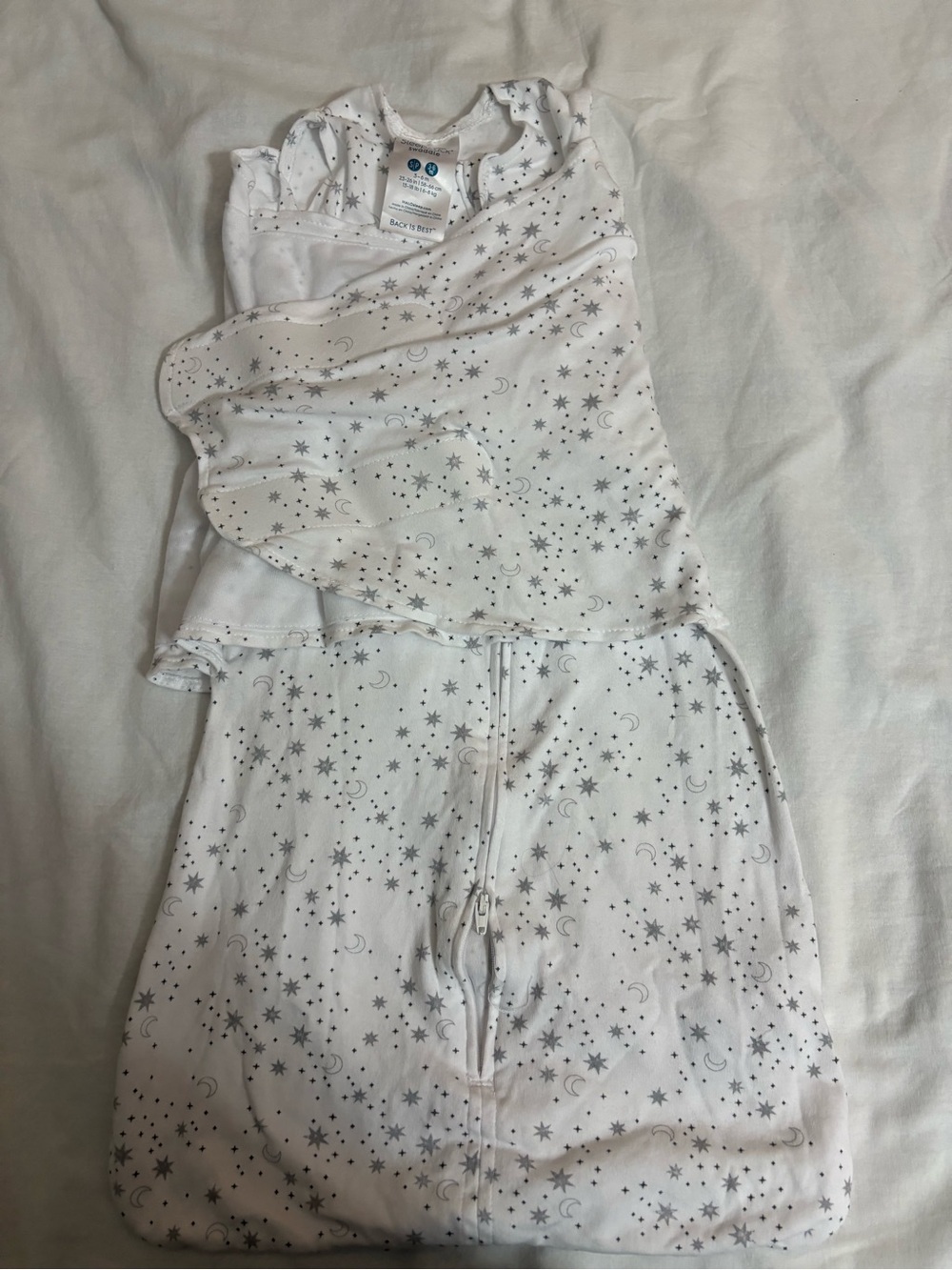 Halo Sleepsack Swaddle - White Star Print Infant Sleep Sack
